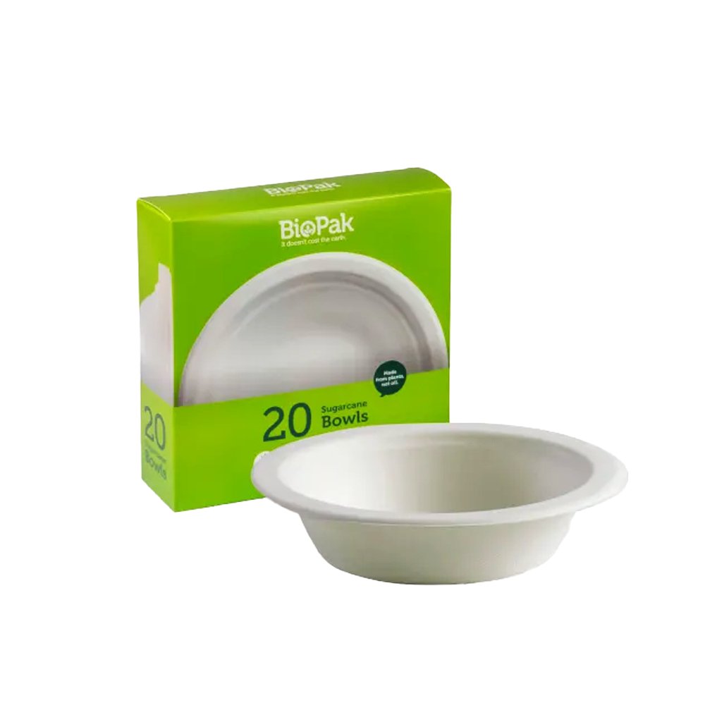 500mL Round White BioBowl - 20 Pack - TEM IMPORTS™