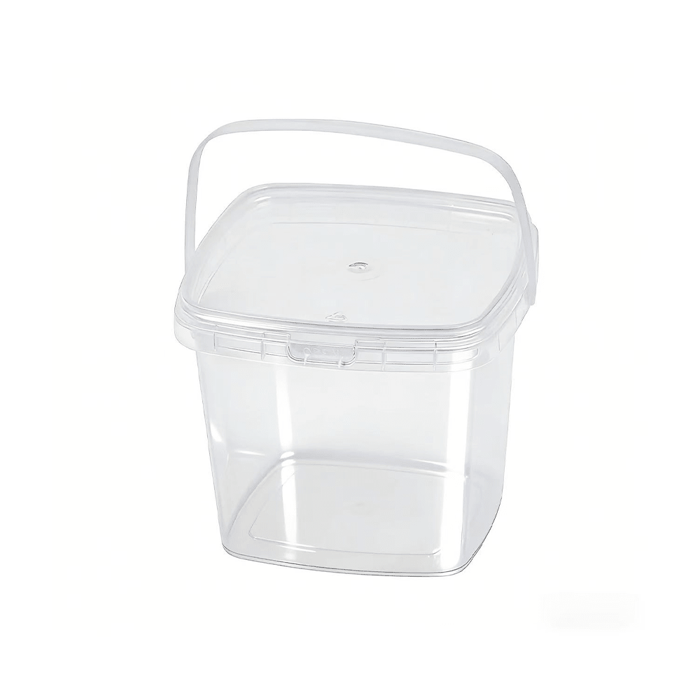 500mL Square Clear Fruit Tamper Proof Bucket Cups With Lid - 250/CTN - TEM IMPORTS™