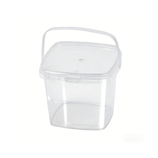 500mL Square Clear Fruit Tamper Proof Bucket Cups With Lid - 250/CTN - TEM IMPORTS™
