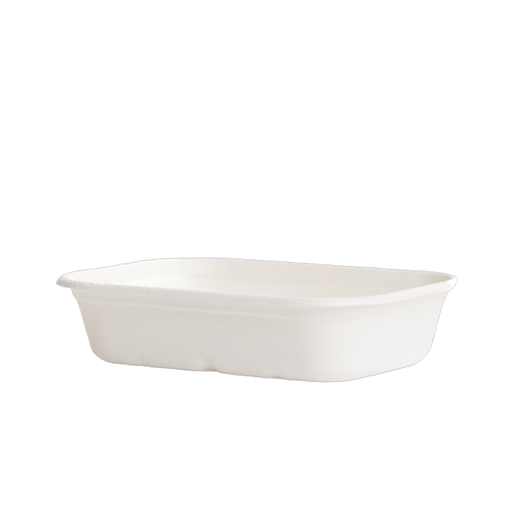 500mL White Sugarcane Rectangular Container - TEM IMPORTS™