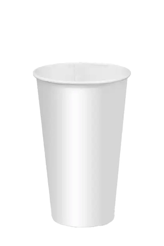 500mL/16oz (90mm) White Cold Paper BioCup - 1000/CTN - TEM IMPORTS™