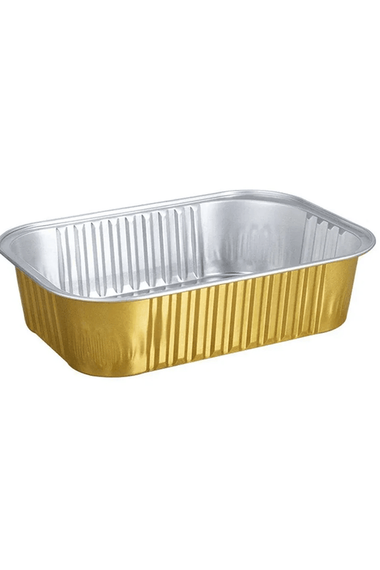 510mL Aluminium Gold & Silver Seires Pan Rectangular Base - 1000/Ctn - TEM IMPORTS™