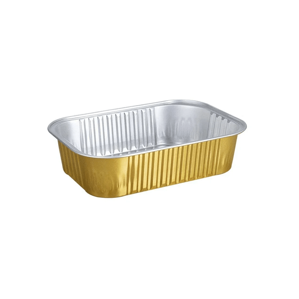 510mL Aluminium Gold & Silver Seires Pan Rectangular Base - 1000/Ctn - TEM IMPORTS™