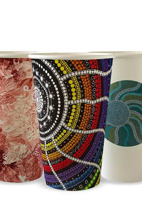 510mL/16oz (90mm) Indigenous Art Series Single Wall BioCup - 1000/CTN - TEM IMPORTS™