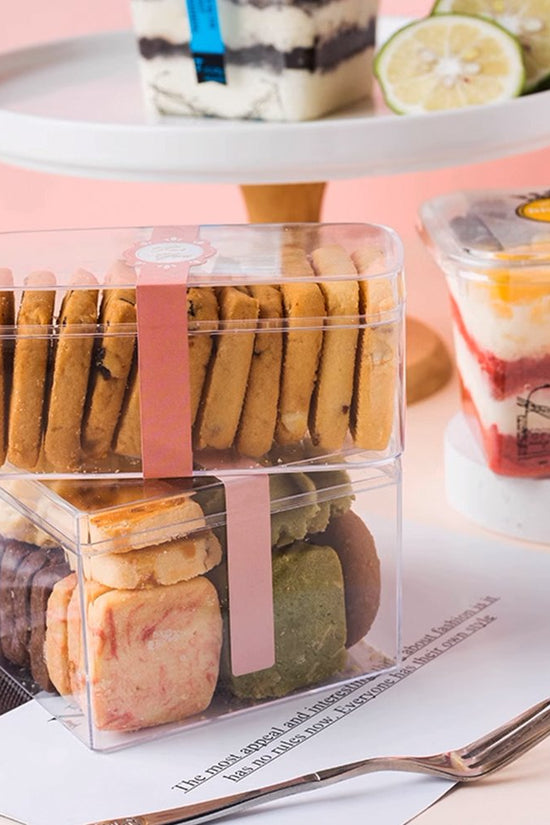 550mL Clear Square Container With Hard Lid - TEM IMPORTS™