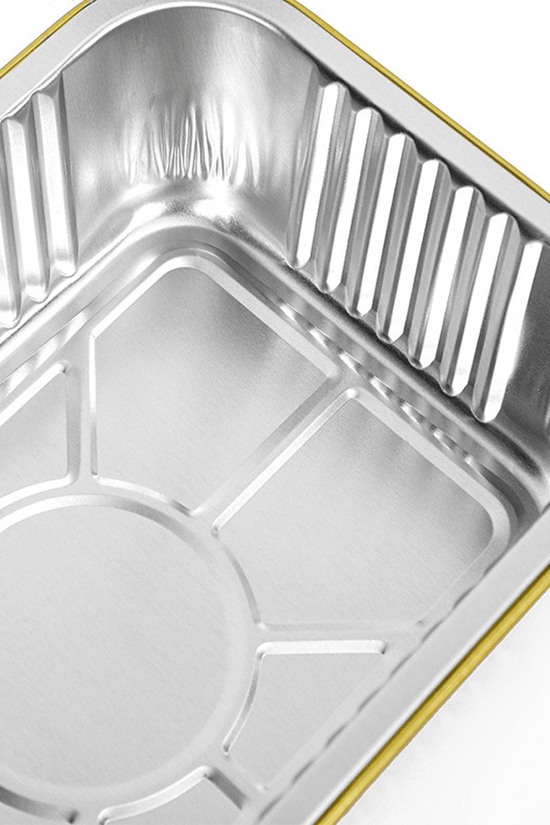 570mL Aluminium Gold & Silver Seires Pan Rectangular Base - 1000/Ctn - TEM IMPORTS™