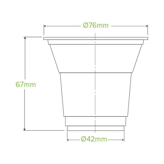 5oz/150mL (76mm) Clear PET BioCup - 2000pcs/ctn - TEM IMPORTS™
