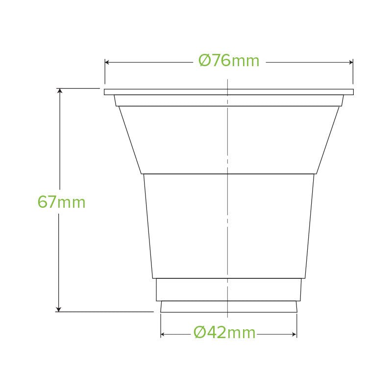 5oz/150mL (76mm) Clear PET BioCup - 2000pcs/ctn - TEM IMPORTS™