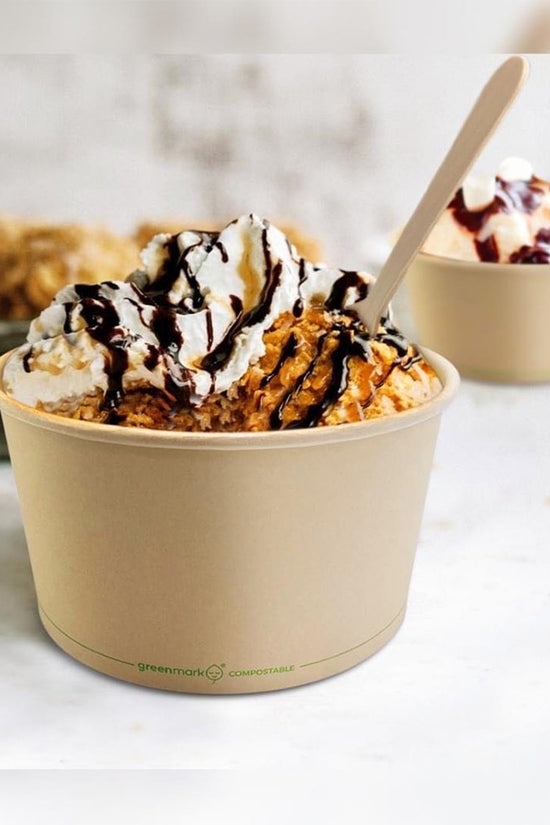 5oz/150mL BioPBS Coated Ice Cream Bamboo Paper Cup - TEM IMPORTS™
