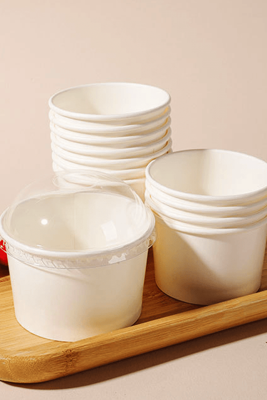 5oz/150mL PE Coated Ice Cream White Paper Cup - TEM IMPORTS™