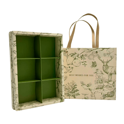 6 Compartment Gift Box with Carry Bag Set - Pack of 25 - TEM IMPORTS™