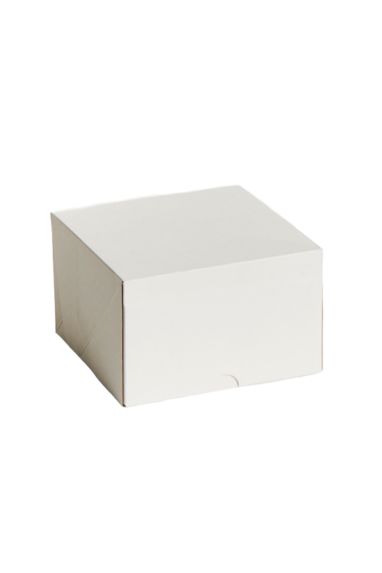 6" Inch Easy Fold White Corrugated Cake Box - 100/CTN - TEM IMPORTS™