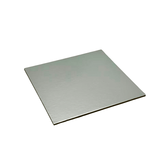 6 Inch Square STD Foil Cake Board - Silver - TEM IMPORTS™