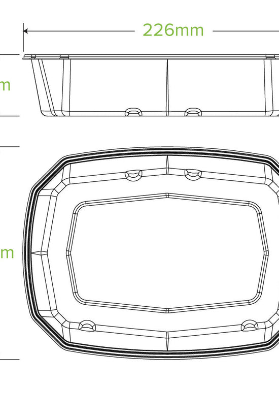 600 & 950mL Clear RPET Octa Takeaway Lid - 400pcs/Ctn - TEM IMPORTS™