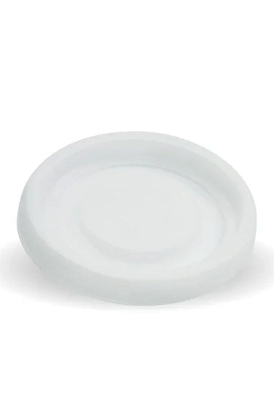 63mm / 4oz White PS No Hole BioCup Lid - 1000pcs/Ctn - TEM IMPORTS™