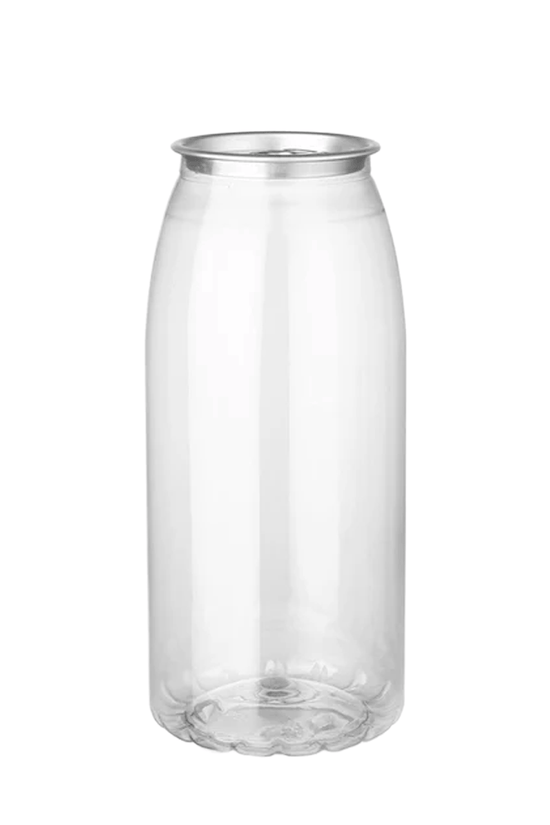 650mL Clear PET Can With Lid - 200/CTN - TEM IMPORTS™
