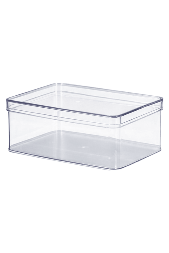 650mL Clear Rectangular Container With Hard Lid - TEM IMPORTS™