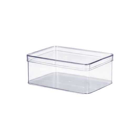 650mL Clear Rectangular Container With Hard Lid - TEM IMPORTS™