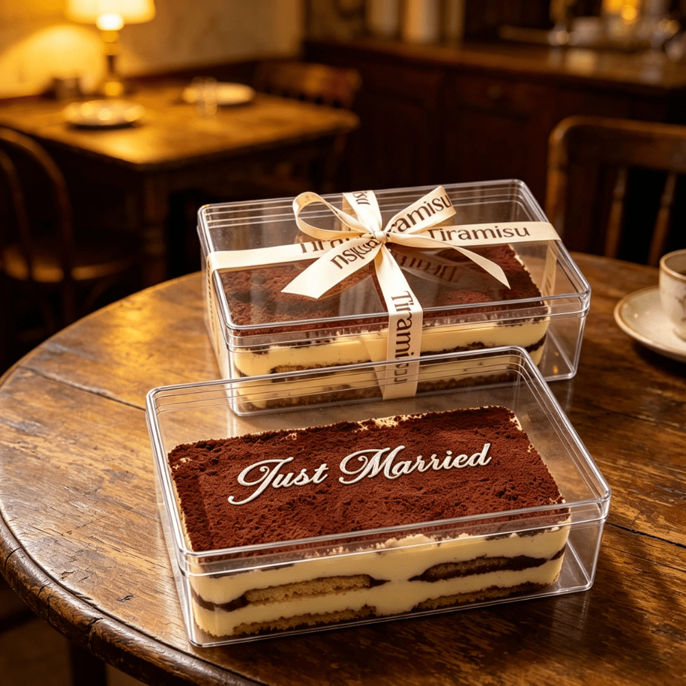 650mL Clear Rectangular Container With Hard Lid - TEM IMPORTS™