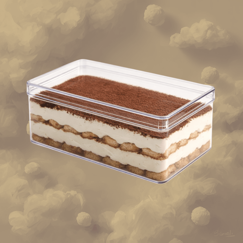 650mL Clear Rectangular Container With Hard Lid - TEM IMPORTS™