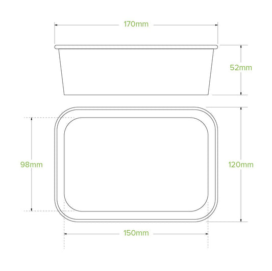 650mL Kraft BioBoard Takeaway Base - 300pcs/Ctn - TEM IMPORTS™