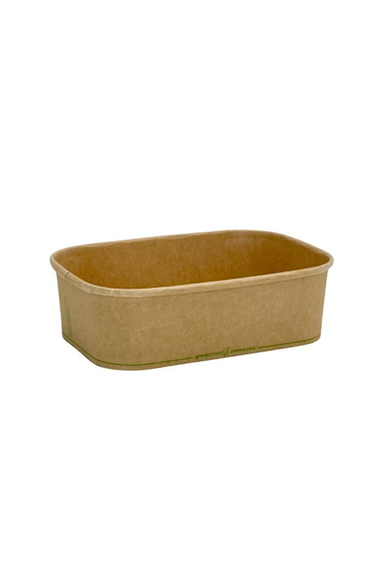 650mL PLA Coated Kraft Rectangular Container - TEM IMPORTS™