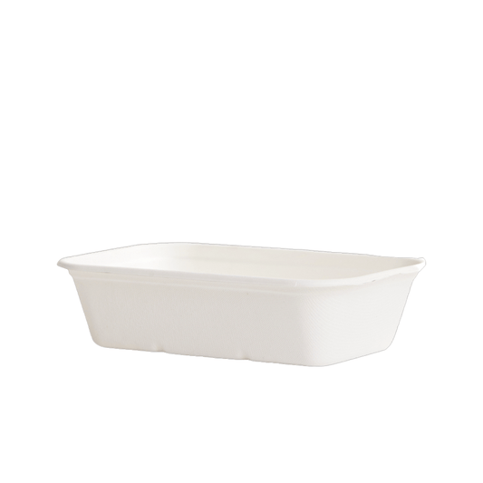 650mL White Sugarcane Rectangular Container - TEM IMPORTS™