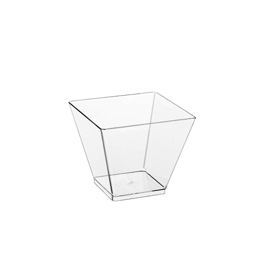 65mL Clear Mini Square Dessert Cup Base - TEM IMPORTS™