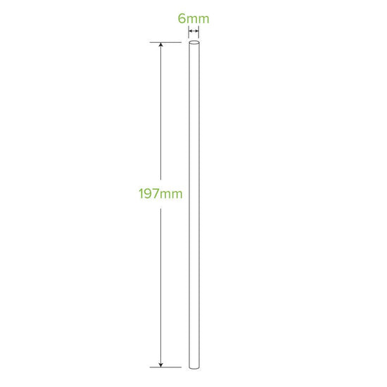 6mm Regular Kraft BioStraw - 2500pcs/Ctn - TEM IMPORTS™