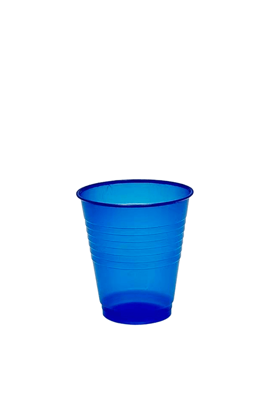 6oz/180mL Blue Plastic Water Cup - 40/PKT - TEM IMPORTS™