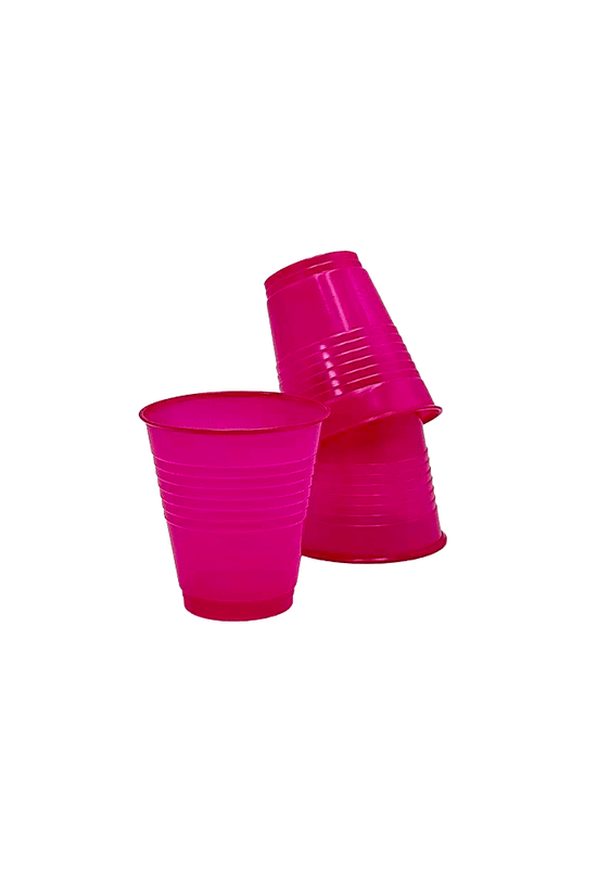 6oz/180mL Magenta Plastic Water Cup - 40/PKT - TEM IMPORTS™