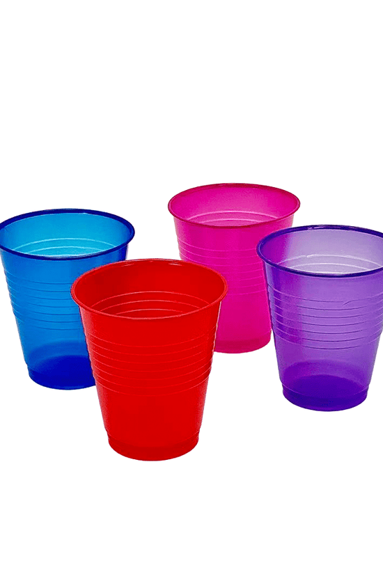6oz/180mL Magenta Plastic Water Cup - 40/PKT - TEM IMPORTS™