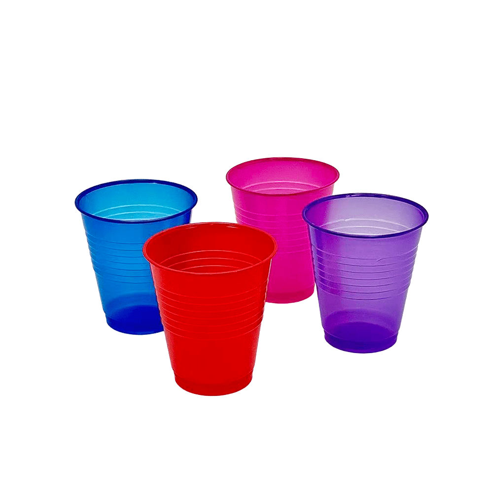 6oz/180mL Magenta Plastic Water Cup - 40/PKT - TEM IMPORTS™