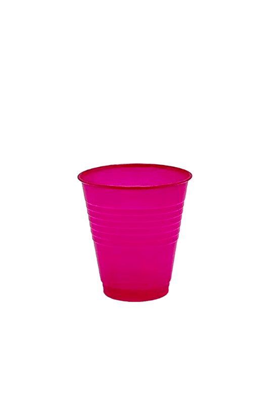 6oz/180mL Magenta Plastic Water Cup - 40/PKT - TEM IMPORTS™