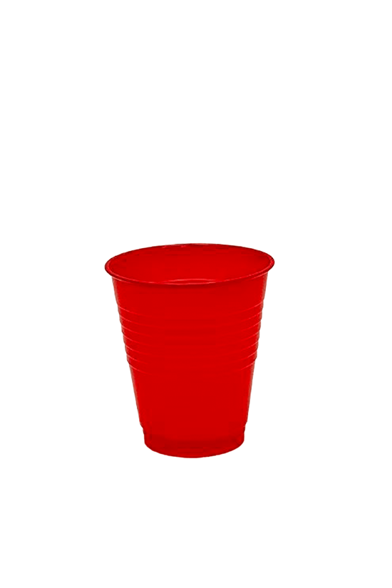 6oz/180mL Red Plastic Water Cup - 40/PKT - TEM IMPORTS™