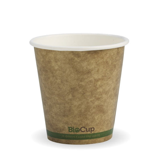 6oz/230mL (80mm) Kraft Green Stripe Single Wall BioCup - 1000pcs/Ctn - TEM IMPORTS™