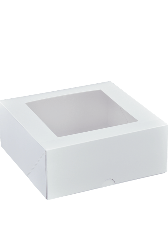 7 Inch Square Patisserie White Window Box - 200/CTN - TEM IMPORTS™