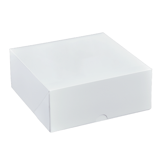 7 Inch Square Windowless White Patisserie Box - TEM IMPORTS™