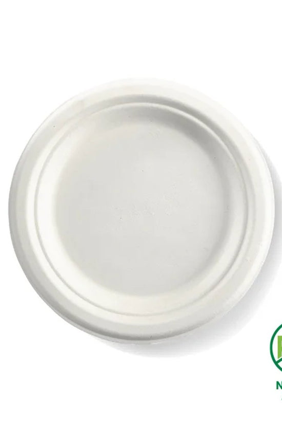 7"/180mm Round Plant Fibre Plate - 1000pcs/Ctn - TEM IMPORTS™