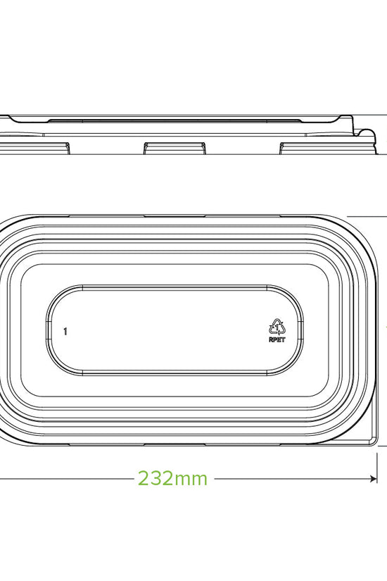 750 & 1000mL Clear RPET Takeaway Lid - 500pcs/Ctn - TEM IMPORTS™