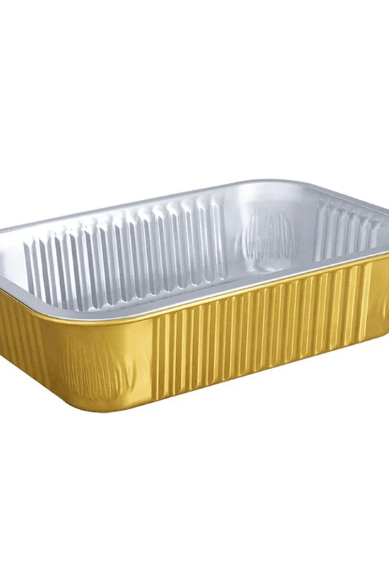 750mL Aluminium Gold & Silver Seires Pan Rectangular Base - 1000/Ctn - TEM IMPORTS™