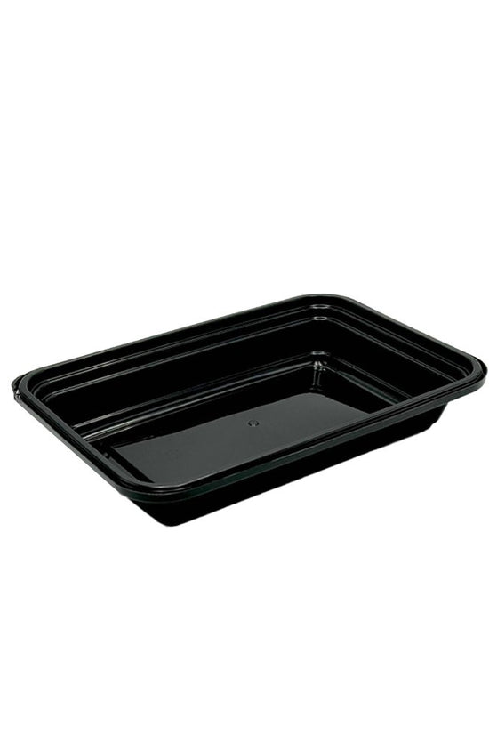 750mL Black Rectangular Tamper Proof Container With Clear Lid - TEM IMPORTS™