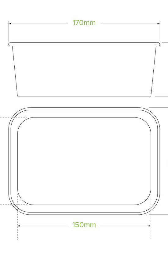 750mL Kraft BioBoard Takeaway Base - 300pcs/Ctn - TEM IMPORTS™