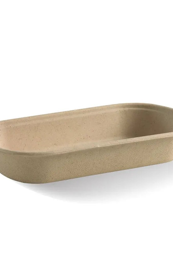 750mL Natural Rectangular Plant Fibre Tray - 500/CTN - TEM IMPORTS™