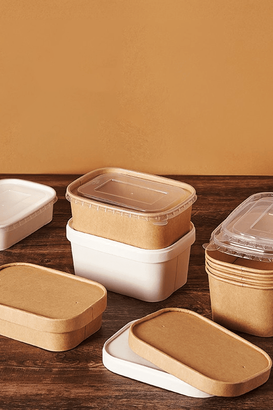 750mL PLA Coated Kraft Rectangular Container - TEM IMPORTS™