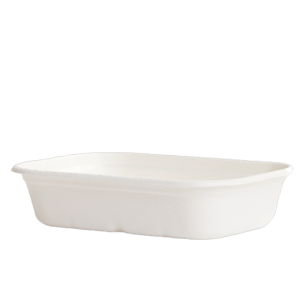 750mL White Sugarcane Rectangular Container - TEM IMPORTS™