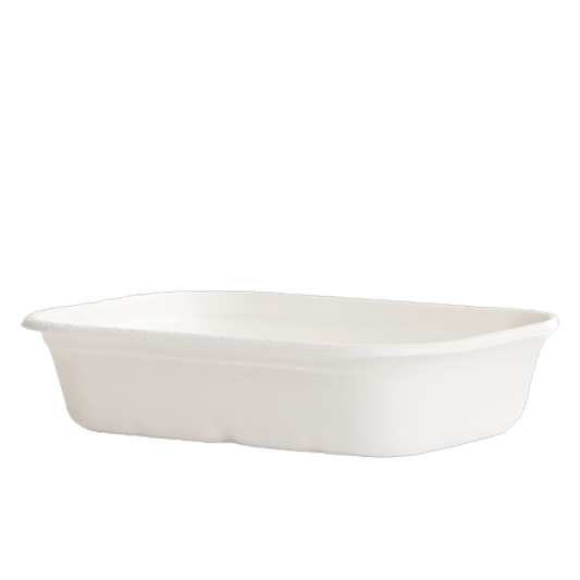 750mL White Sugarcane Rectangular Container - TEM IMPORTS™