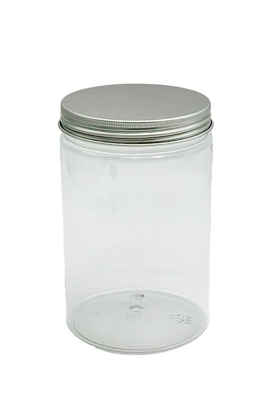 750mL/89mm Neck Straight Sided Plastic Jar With Metal Lid - TEM IMPORTS™