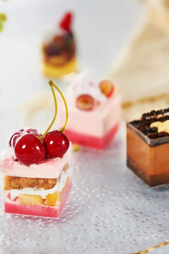 75mL Clear Mini Square Dessert Cup Base - TEM IMPORTS™