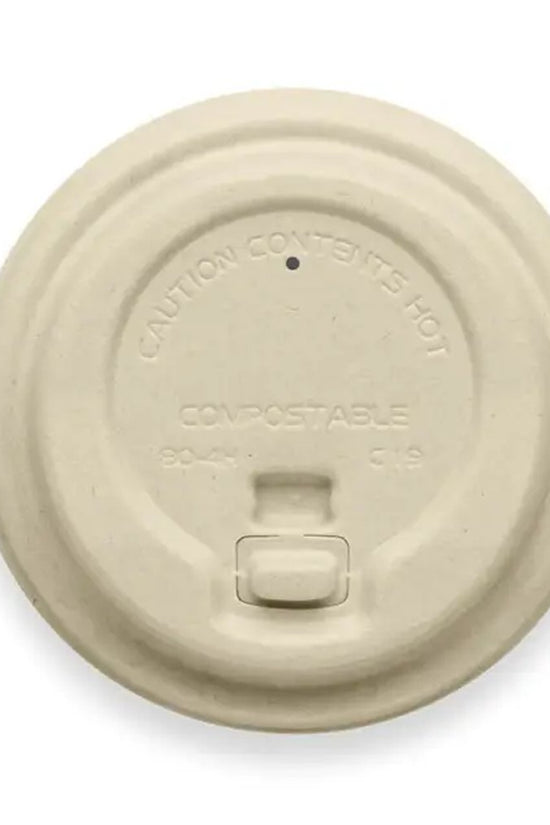 80mm Small Natural Reclosable Plant Fibre Lid - 1000/CTN - TEM IMPORTS™